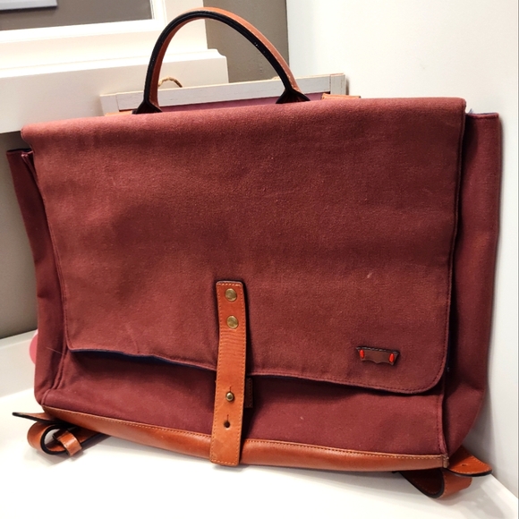 🥰 EUC Levi’s Brand Unisex Use Canvas/Genuine Leather Trim Oversized Backpack, L - Picture 6 of 14